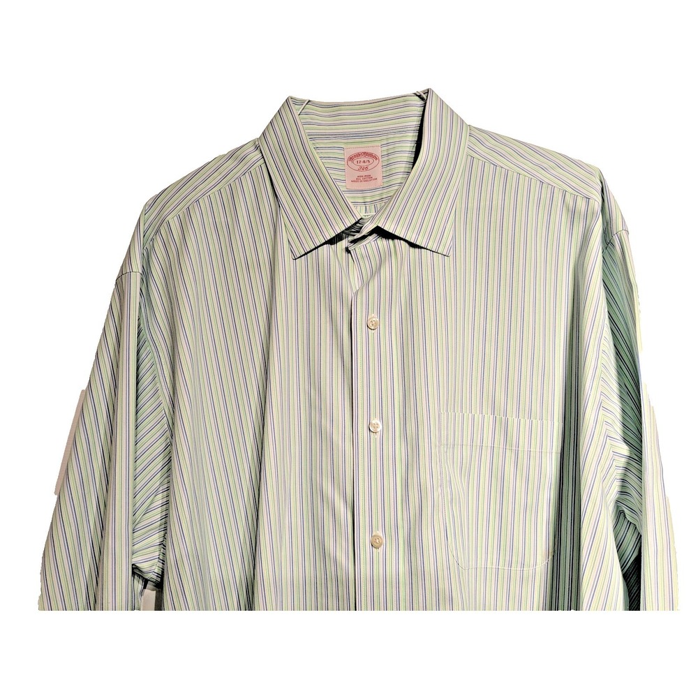 Brooks Brothers Shirt Mens XL 346 Non Iron Business Classic Striped Dress Shirt